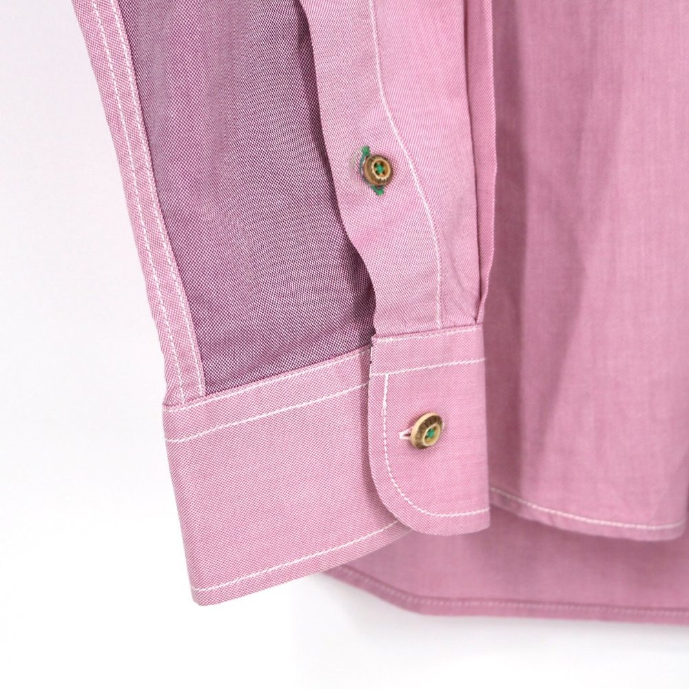 Ted Baker Contrast Pink/Purple Button Up Cotton Oxford Collared Dress Shirt 5 XL - Picture 4 of 6
